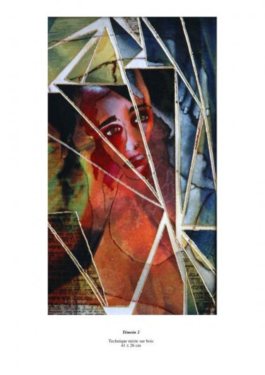 Peinture intitulée "Témoin 2" par Barbara E.Lezmy, Œuvre d'art originale