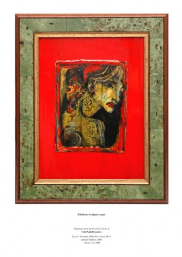 Peinture intitulée "Nébuleuse à chignon…" par Barbara E.Lezmy, Œuvre d'art originale