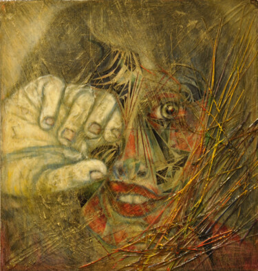 Картина под названием "Rash Paper" - Barbara E.Lezmy, Подлинное произведение искусства, Масло