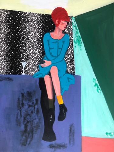 Painting titled "Anna Theke" by Barbara Friehs, Original Artwork, Acrylic
