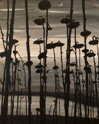 Malerei mit dem Titel "Sunflowers" von Barbara Friehs, Original-Kunstwerk, Acryl