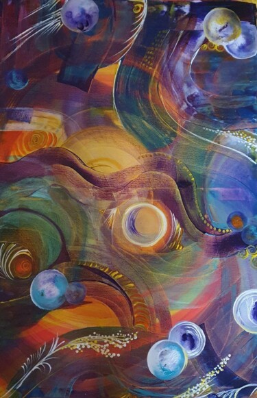 Картина под названием "Spherical Symphony" - Barbara Fuhrmann, Подлинное произведение искусства, Акрил