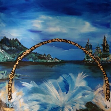 Painting titled "Stargate to Atlantis" by Barbara Fuhrmann, Original Artwork, Acrylic