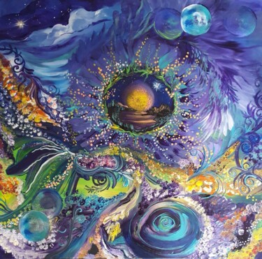 Картина под названием "Elemental Portal" - Barbara Fuhrmann, Подлинное произведение искусства, Акрил