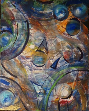 Painting titled "Flow and Movement" by Barbara Fuhrmann, Original Artwork, Acrylic
