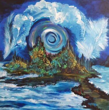 Pintura titulada "Fantasy Island" por Barbara Fuhrmann, Obra de arte original, Acrílico