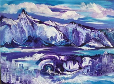 Malerei mit dem Titel "Antarctic Awakening" von Barbara Fuhrmann, Original-Kunstwerk, Acryl