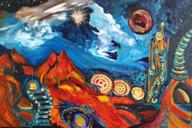 Pittura intitolato "Another World" da Barbara Fuhrmann, Opera d'arte originale, Acrilico
