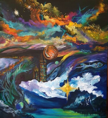 Pintura intitulada "Multiverse" por Barbara Fuhrmann, Obras de arte originais, Acrílico