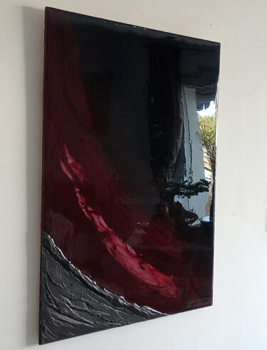 Painting titled "Red Wine" by Barbara Ganci Bouet, Original Artwork, Resin