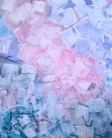Pittura intitolato "Ice Road" da Barbara Kizer, Opera d'arte originale, Acrilico Montato su Telaio per barella in legno