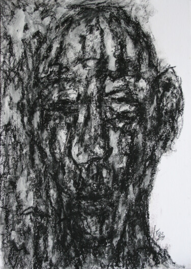 Drawing titled "PORTRET EMOCJONALNY…" by Barbara Kosz, Original Artwork, Pastel
