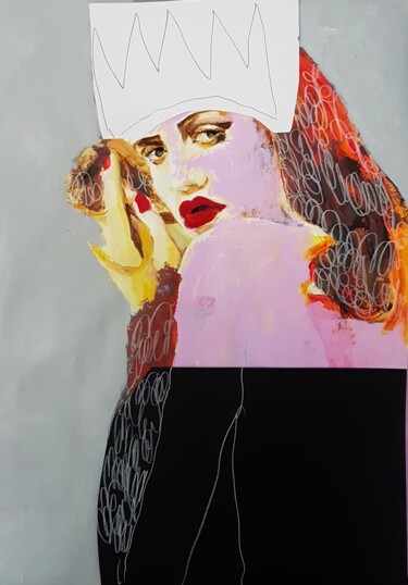 Collages titled "Portrait" by Barbara Kroll, Original Artwork, Collages