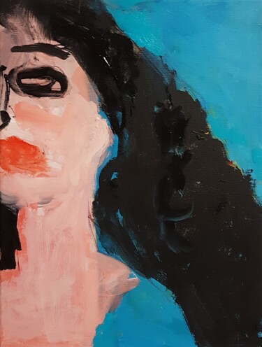 Peinture intitulée "Frau 01" par Barbara Kroll, Œuvre d'art originale, Acrylique