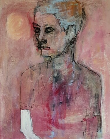 Peinture intitulée "Frau" par Barbara Kroll, Œuvre d'art originale, Acrylique
