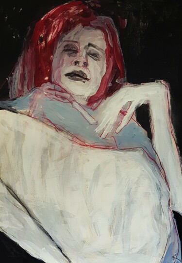 Malerei mit dem Titel "Ohne Titel 06" von Barbara Kroll, Original-Kunstwerk, Acryl