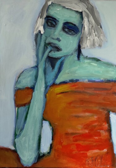 Peinture intitulée "Mädchen" par Barbara Kroll, Œuvre d'art originale, Acrylique