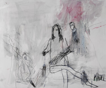 Dessin intitulée "Mutter" par Barbara Kroll, Œuvre d'art originale, Crayon