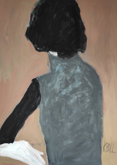Картина под названием "Weiße Hand" - Barbara Kroll, Подлинное произведение искусства, Акрил