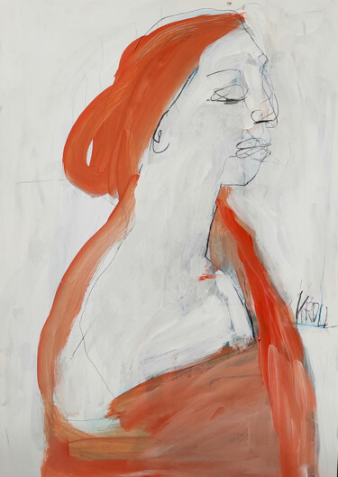 Рисунок под названием "ohne Titel 21" - Barbara Kroll, Подлинное произведение искусства, Карандаш