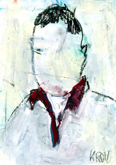 Σχέδιο με τίτλο "Porträt 17" από Barbara Kroll, Αυθεντικά έργα τέχνης, Ακρυλικό