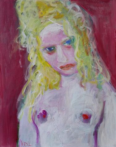 Painting titled "Marie" by Barbara Kroll, Original Artwork, Acrylic
