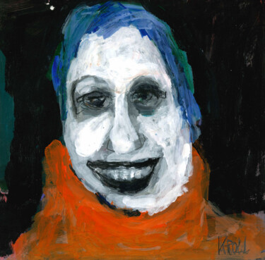 Pittura intitolato "Porträt 33" da Barbara Kroll, Opera d'arte originale, Acrilico