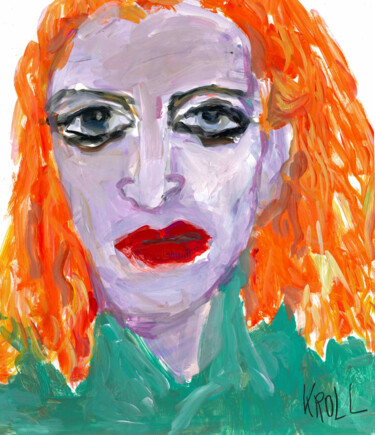 绘画 标题为“Porträt 36” 由Barbara Kroll, 原创艺术品, 丙烯