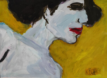 Peinture intitulée "Porträt 54" par Barbara Kroll, Œuvre d'art originale, Acrylique