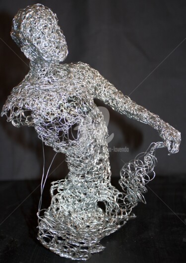 Escultura intitulada "le semeur de vent" por Barbara Lavenda, Obras de arte originais, Metais