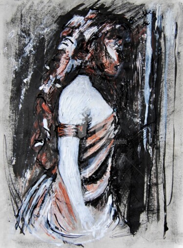 Peinture intitulée "camille-pose-pour-r…" par Barbara Lavenda, Œuvre d'art originale, Acrylique