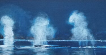Painting titled "Oddech oceanu" by Barbara Lis, Original Artwork, Acrylic