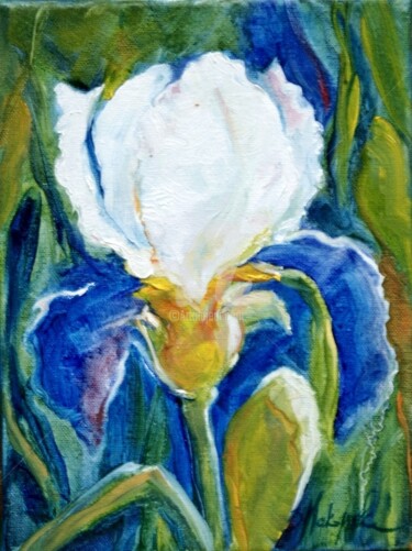 Malarstwo zatytułowany „Iris” autorstwa Barbara Makowska, Oryginalna praca, Olej