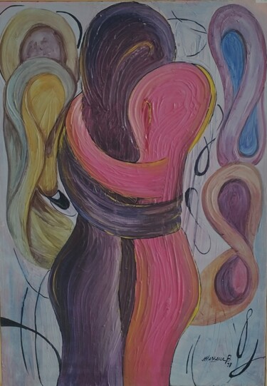 Painting titled "Amore infinito" by Barbara Messena, Original Artwork, Acrylic