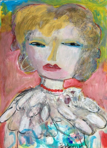 Peinture intitulée "Roseline" par Barbara Morin, Œuvre d'art originale, Acrylique