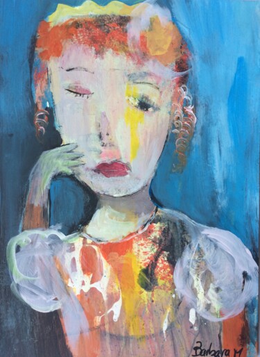 Peinture intitulée ""Princesse Anne"" par Barbara Morin, Œuvre d'art originale, Acrylique
