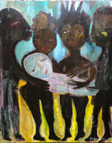 Pittura intitolato ""Adoption"" da Barbara Morin, Opera d'arte originale, Acrilico