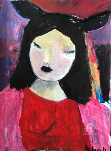 Painting titled "Ariana" by Barbara Morin, Original Artwork, Acrylic