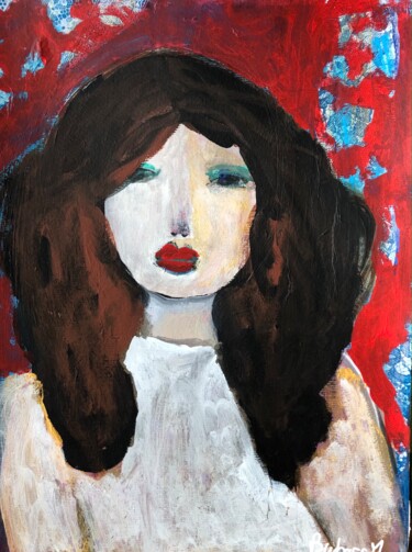 Malerei mit dem Titel "Manon" von Barbara Morin, Original-Kunstwerk, Acryl