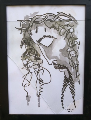 Painting titled "Jesus Cristo" by Roberval Fernandes, Original Artwork, Other