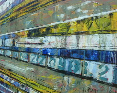 Pintura intitulada ""Metro 98"" por Barbara Piatti, Obras de arte originais, Óleo