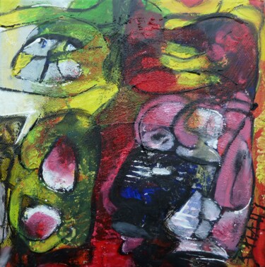 Картина под названием ""La Chèvre"" - Barbara Piatti, Подлинное произведение искусства, Масло Установлен на Деревянная рама…