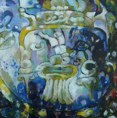 Pintura titulada ""Aquarius"" por Barbara Piatti, Obra de arte original, Oleo Montado en Bastidor de camilla de madera