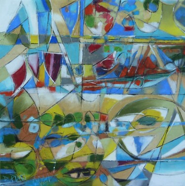 ""Kaléidoscope"" başlıklı Tablo Barbara Piatti tarafından, Orijinal sanat, Petrol Ahşap Sedye çerçevesi üzerine monte edilmiş