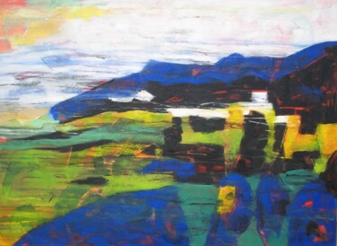 Peinture intitulée "Irelande" par Barbara Piatti, Œuvre d'art originale, Huile