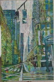Peinture intitulée "5th Avenue II" par Barbara Piatti, Œuvre d'art originale, Huile