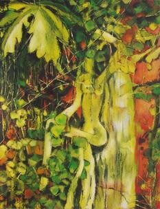 Schilderij getiteld "Fruits défendus" door Barbara Piatti, Origineel Kunstwerk, Olie