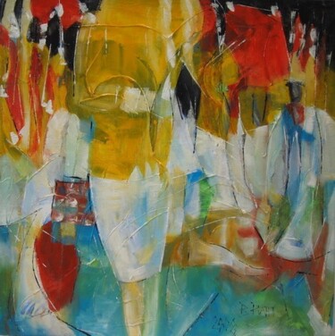 Peinture intitulée "Défilé" par Barbara Piatti, Œuvre d'art originale, Huile