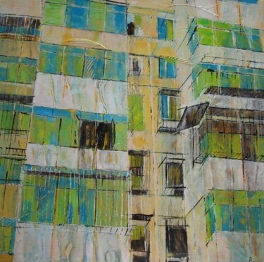 Peinture intitulée "Flat for rent" par Barbara Piatti, Œuvre d'art originale, Huile