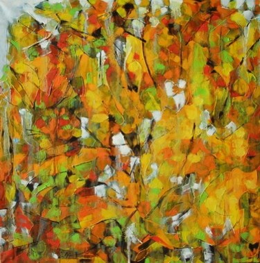 Peinture intitulée "L'Arbre du Milieu" par Barbara Piatti, Œuvre d'art originale, Huile